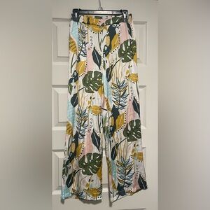Women's Tropical Print Silky PJ Pants - Multicolor